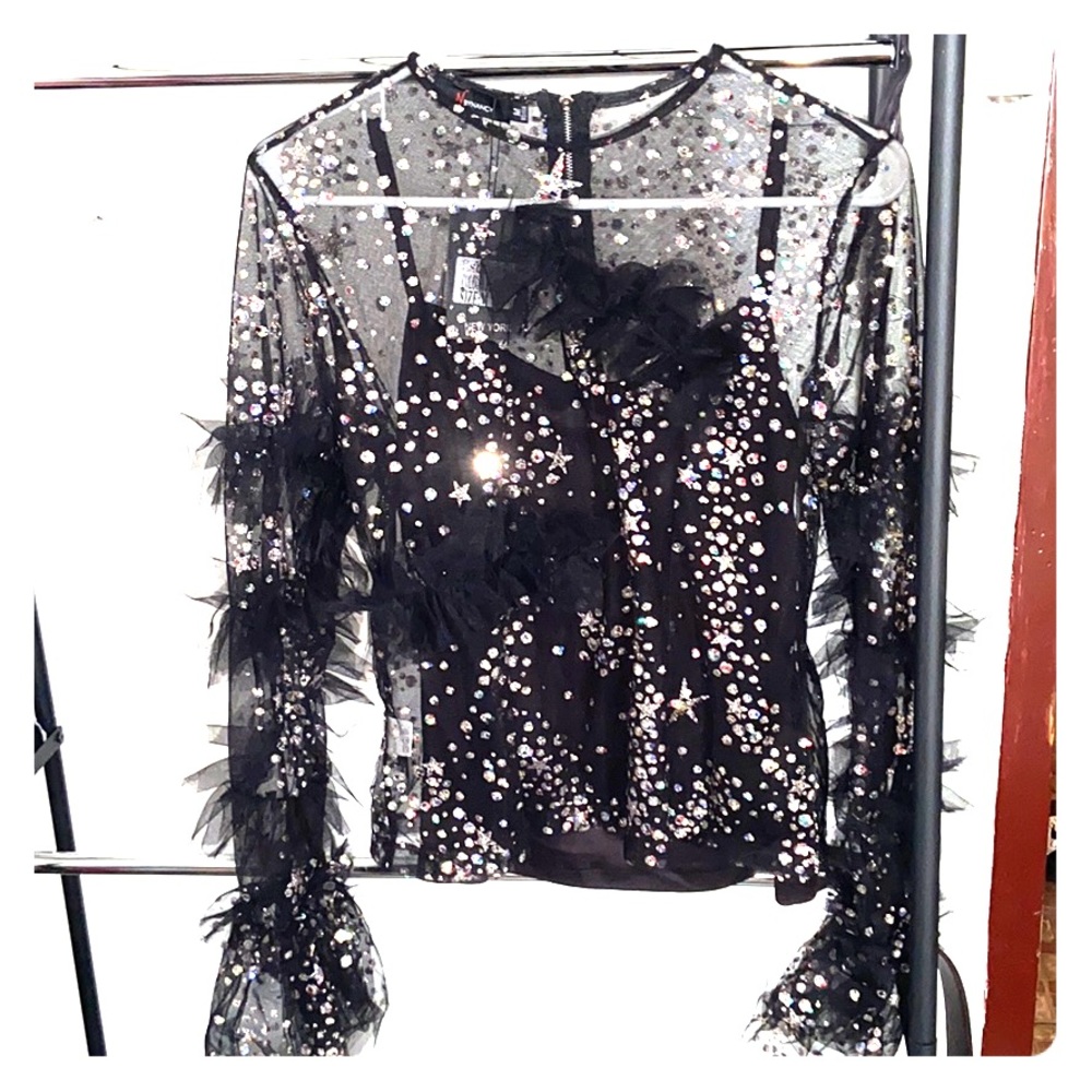 Floral Mesh Top w/ Tank